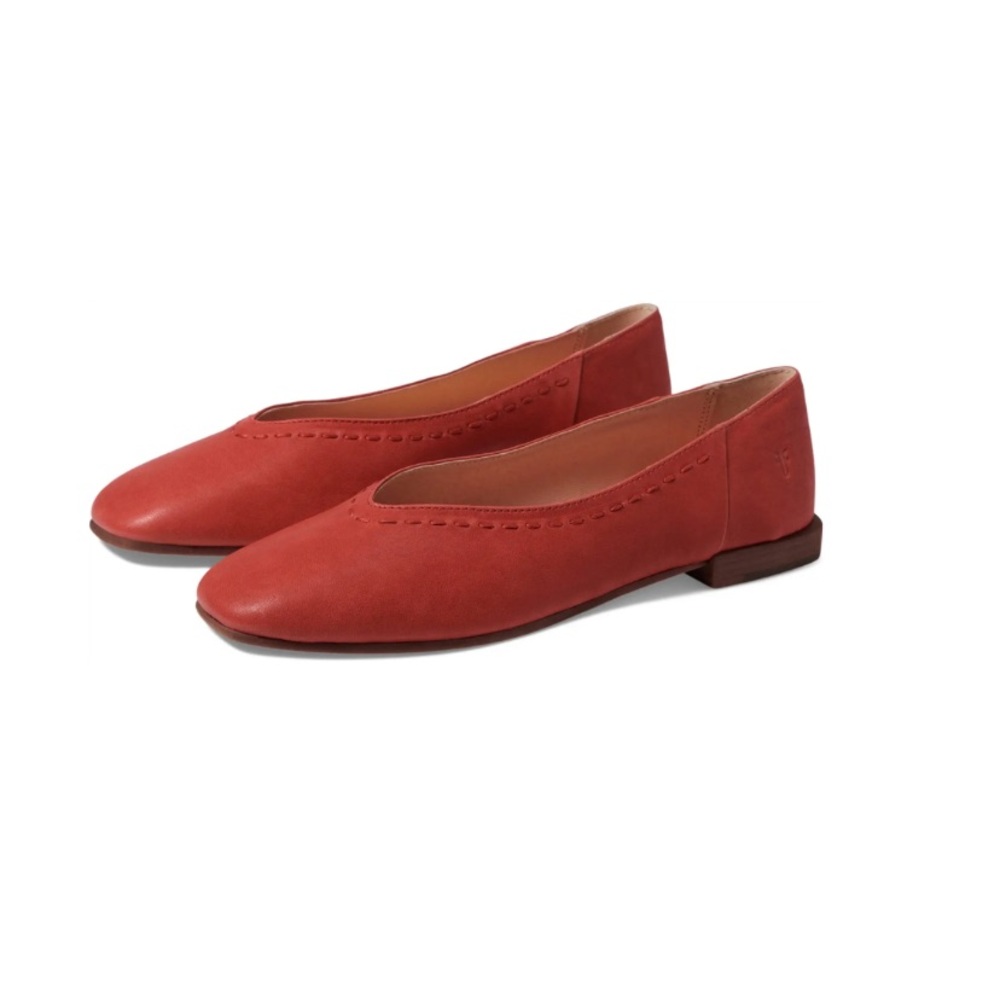 Frye Women's Red Leather Ballet Flats